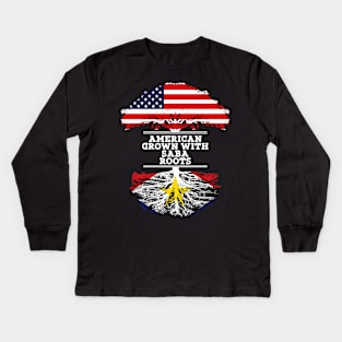 American Grown With Saba Roots - Gift for Saba From Saba Kids Long Sleeve T-Shirt